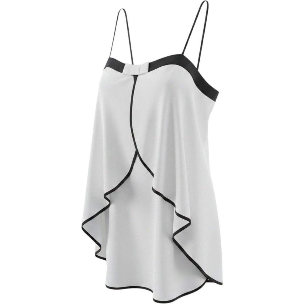 Kate Spade New York Dream A Little Dream‎ Black Trim Ruffle Sleep Tank Top XL